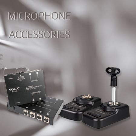 Microphone Accessories - Phantom power/ Table Stand/ Microphone Stand Accessories.